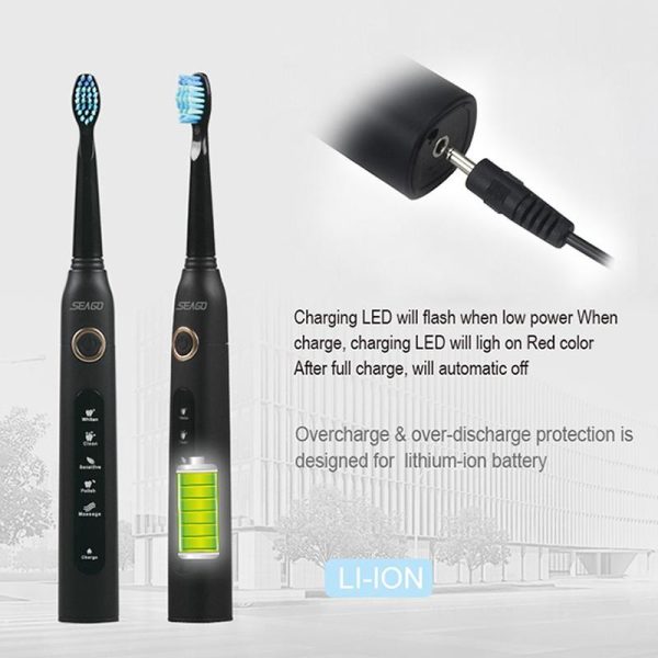 Oral Care |   Seago Sonic Electric Toothbrush Sg-507 Adult Timer Brush 5 Mode Usb Charger Rechargeable Tooth Brush Health Oral Care