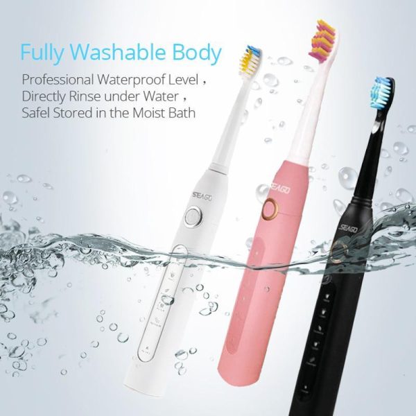 Oral Care |   Seago Sonic Electric Toothbrush Sg-507 Adult Timer Brush 5 Mode Usb Charger Rechargeable Tooth Brush Health Oral Care