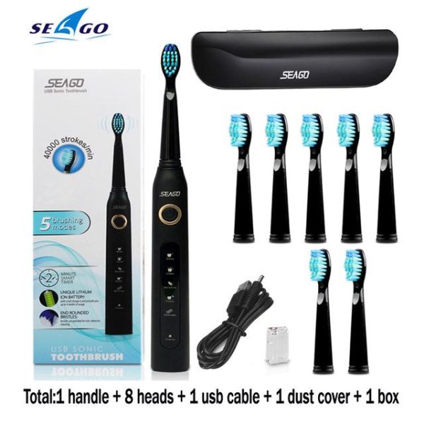 Oral Care |   Seago Sonic Electric Toothbrush Sg-507 Adult Timer Brush 5 Mode Usb Charger Rechargeable Tooth Brush Health Oral Care