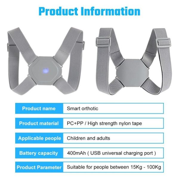 Orthopedic Products |   Electric Back Brace Belt Stretcher Back Vibration Massager Back Support Belt Usb Rechargeable Health Orthopedic Products