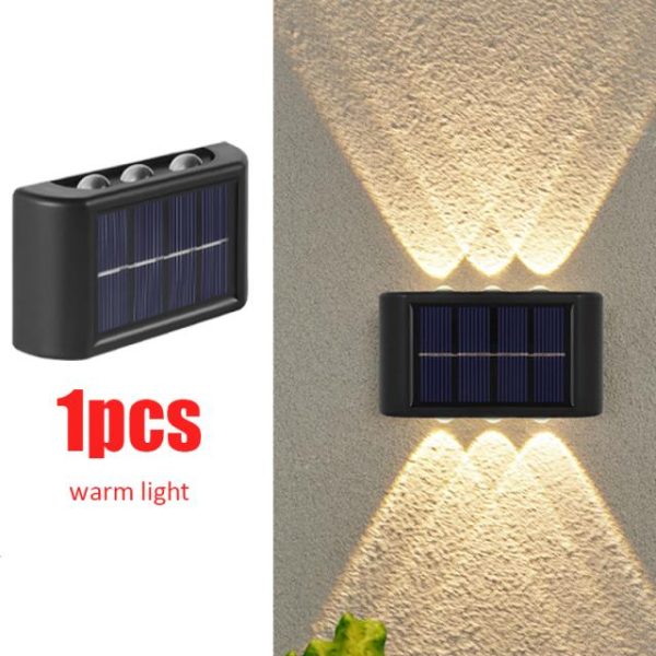 Outdoor Lighting |   6 Led Solar Wall Lamp Outdoor Waterproof Balcony Wall Lights For Courtyard Street Landscape Garden Decor Lamp Solar Outdoor Wall Lamp Outdoor Lighting Outdoor Lighting