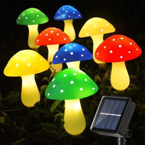 Outdoor Lighting |   Led Outdoor Solar Lights Mushroom Shape Luminous String Lamp For Lawn Garden Patio Street Decoration Outdoor Lighting Outdoor Lighting