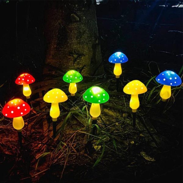 Outdoor Lighting |   Led Outdoor Solar Lights Mushroom Shape Luminous String Lamp For Lawn Garden Patio Street Decoration Outdoor Lighting Outdoor Lighting