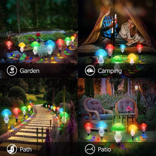 Outdoor Lighting |   Led Outdoor Solar Lights Mushroom Shape Luminous String Lamp For Lawn Garden Patio Street Decoration Outdoor Lighting Outdoor Lighting