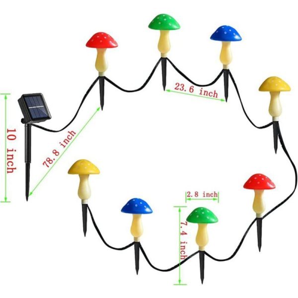 Outdoor Lighting |   Led Outdoor Solar Lights Mushroom Shape Luminous String Lamp For Lawn Garden Patio Street Decoration Outdoor Lighting Outdoor Lighting