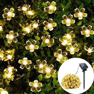 Outdoor Lighting |   Solar Rechargeable Led Garden Lawn Lamp 7M 50Led Solar String Garland Fariy Light Waterproof Outdoor Pation Garden Decor Landscape Lighting Home & Kitchen Lighting