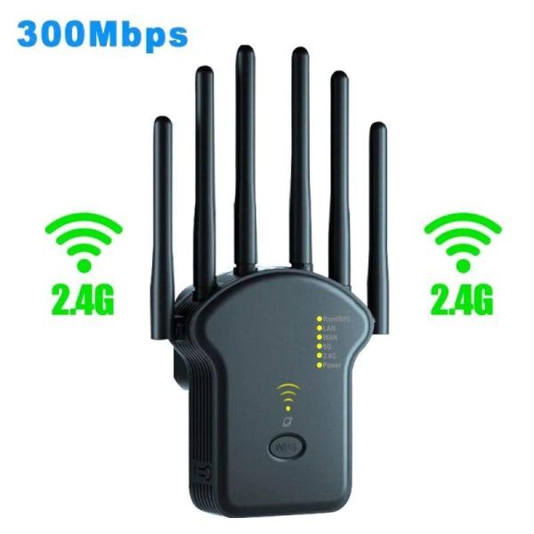 Pcs, Hardware & Gaming |   5G 1200Mbps Wireless Wifi Repeater Wifi Signal Repeater 2.4G 5.8G Dual-Band Wi Fi Extender 6 Antenna Network Amplifier Wps Router 2024 New Electronics Pcs, Hardware & Gaming