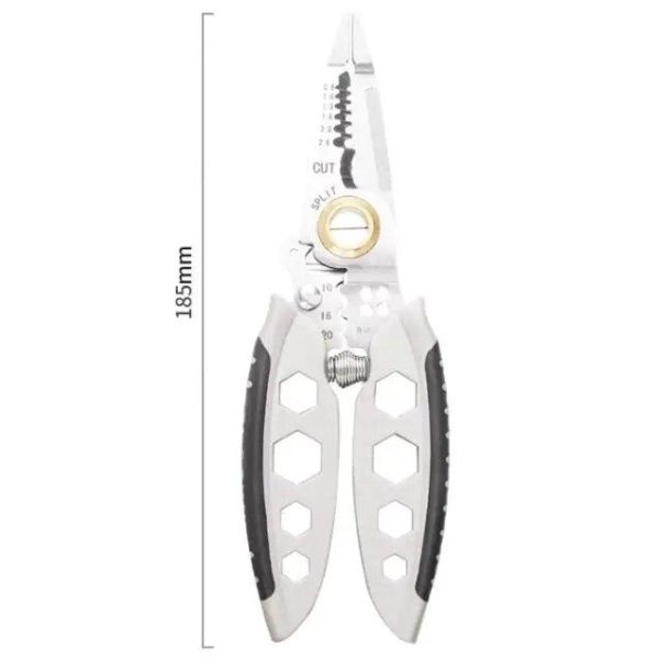 Pcs, Hardware & Gaming |   7In Multifunctional Wire Stripper Pliers Electrician Special Tools For Wire Cutting Pulling Pressing Winding Screwing Electronics Pcs, Hardware & Gaming