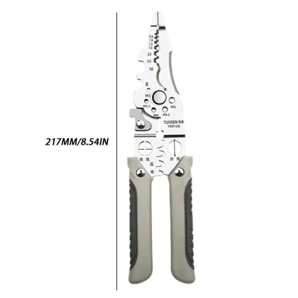 Pcs, Hardware & Gaming |   7In Multifunctional Wire Stripper Pliers Electrician Special Tools For Wire Cutting Pulling Pressing Winding Screwing Electronics Pcs, Hardware & Gaming