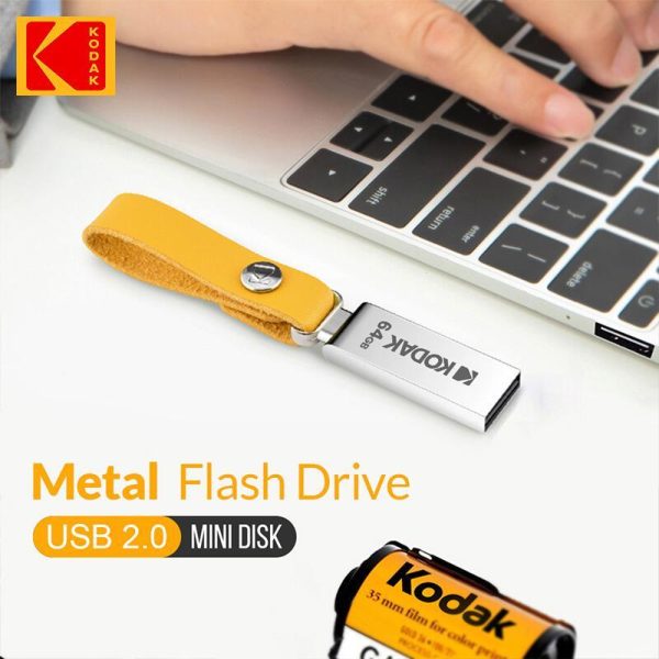 Pcs, Hardware & Gaming |   Kodak K122 Mini Metal Usb Flash Drive Usb2.0 Pen Drive 32Gb/64Gb/128Gb With Lanyard Electronics Pcs, Hardware & Gaming