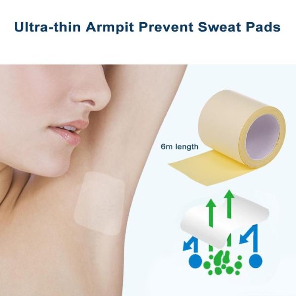 Personal Hygiene |   1 Roll Disposable Armpit Prevent Sweat Pads Transparent Underarm Dry Antiperspirant Sticker Health Personal Hygiene