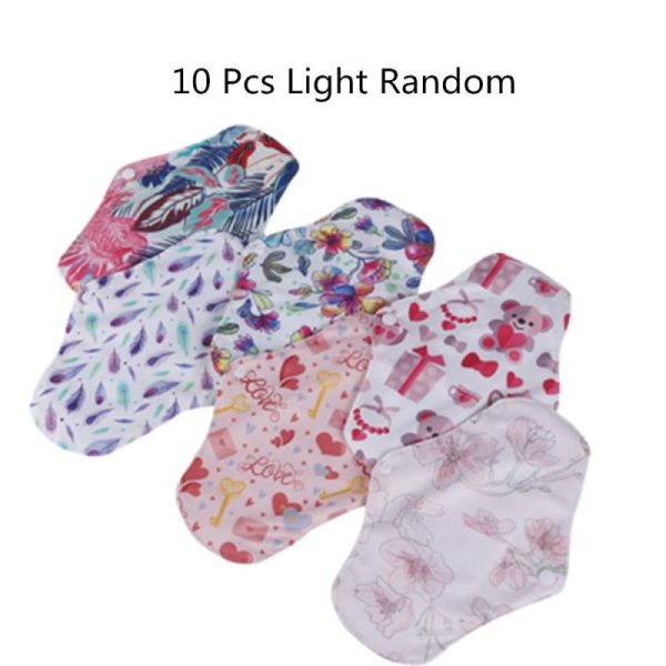 Personal Hygiene |   10Pcs Reusable Waterproof Regular Flowbamboo Charcoal Menstrualanitary Cloth Pads Health Personal Hygiene