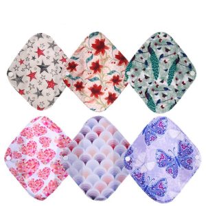 Personal Hygiene |   5Pc Reusable Bamboo Charcoal Cloth Panty Liner,Mixed Color,Women Menstrual Sanitary Pads Health Personal Hygiene