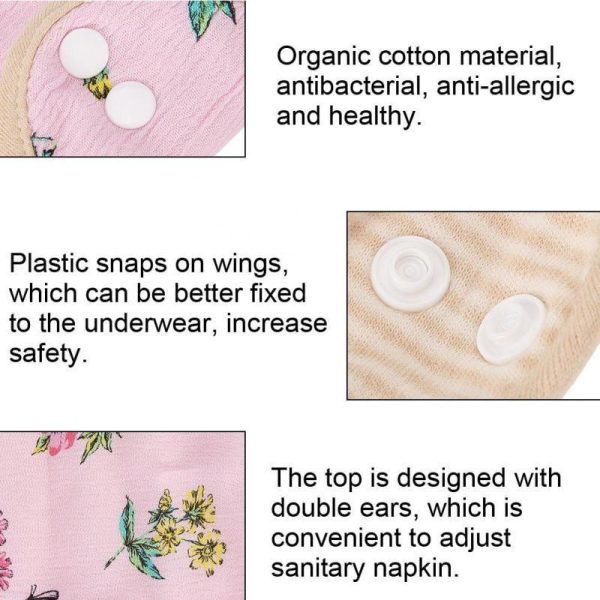 Personal Hygiene |   Feminine Washable Cloth Menstrual Pad Fan-Shaped Wing Reusable Sanitary Napkin Panty Liner Health Personal Hygiene