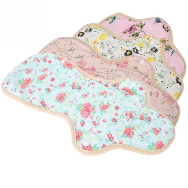 Personal Hygiene |   Feminine Washable Cloth Menstrual Pad Fan-Shaped Wing Reusable Sanitary Napkin Panty Liner Health Personal Hygiene