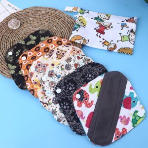 Personal Hygiene |   Reusable 6+1Set Panty Liners Set Bamboo Charcoal Daily Use Sanitary Pads Mama Menstrual Pads Health Personal Hygiene