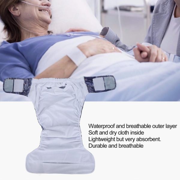 Personal Hygiene |   Reusable Adult Cloth Diaper Waterproof Elderly Incontinence Protection Nappies With Hook Loop Fasteners Health Personal Hygiene