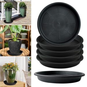 Pots & Planters |   5Pcs Heavy Duty Plastic Plant Saucer Tray Flower Pot Water Tray Indoors Outdoor Corrosion-Resistant Plant Water Tray Outdoors & Garden Pots & Planters