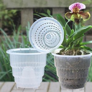 Pots & Planters |   Resin Mesh Pot Clear Orchid Flower Planter Container Home Gardening Decor Outdoors & Garden Pots & Planters