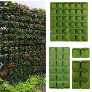 Pots & Planters |   Wall Flower Grow Bags Pocket Vertical Garden Planting Hanging Home Plant Tools Fabric Vegetable Planter Growing Pots Outdoors & Garden Pots & Planters