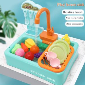 Pretend Play Sets |   Analog Electric Dishwasher Sink Children’s Role Playing Kitchen Set Toys Pretend Play Sets Pretend Play Sets