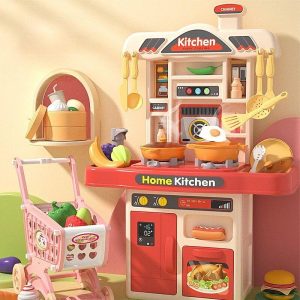 Pretend Play Sets |   Children Play House Toy Simulation Kitchen Table With Sound Kids Role Play Kitchen Utensils For Girl Cooking Educational Toy Set Pretend Play Sets Pretend Play Sets