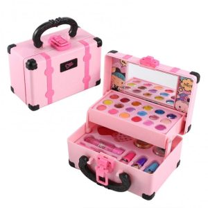 Pretend Play Sets |   Kids Makeup Toys Kit For Girl Washable Cosmetics Toys Set Pretend Game Princess Eyeshadow Blush Lipstick Makeup Handbag Set Pretend Play Sets Pretend Play Sets