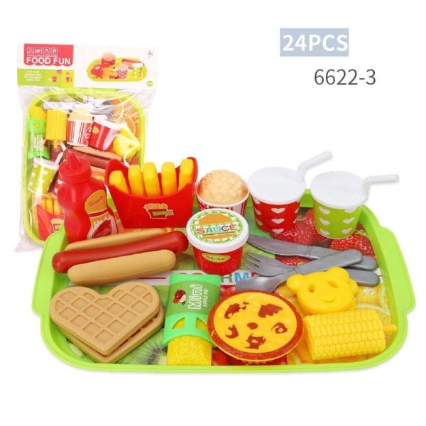 Pretend Play Sets |   Kids Pretend Simulation Food Toys Baby Play House Hamburger Hot Dog French Fries Kitchen Set Toys Fast Food Educational Toys Pretend Play Sets Pretend Play Sets