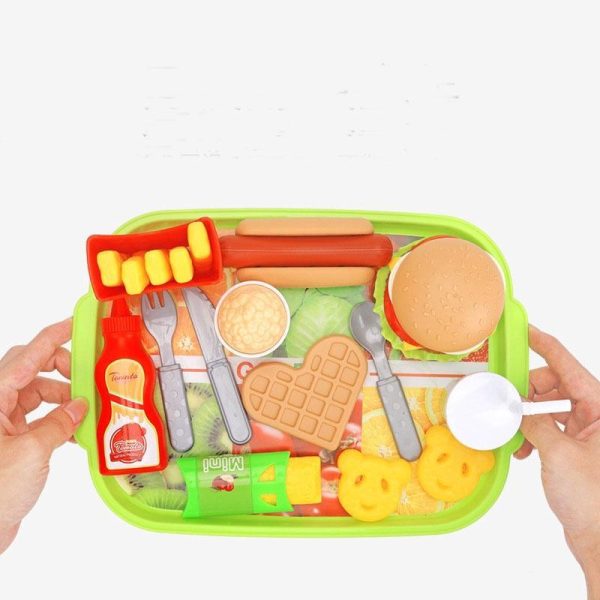 Pretend Play Sets |   Kids Pretend Simulation Food Toys Baby Play House Hamburger Hot Dog French Fries Kitchen Set Toys Fast Food Educational Toys Pretend Play Sets Pretend Play Sets