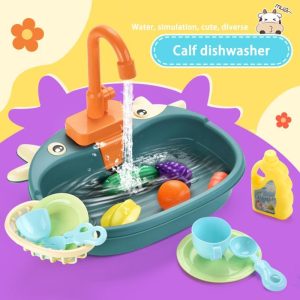 Pretend Play Sets |   Kitchen Sink Washbasin Toy With Running Water Play House Kitchen Sink Role Play Toys For Toddler Pretend Play Sets Pretend Play Sets