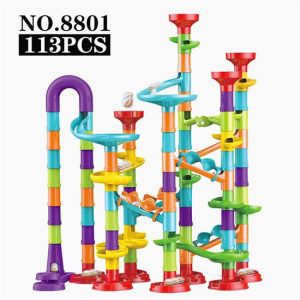 Puzzles & Brain Teasers |   113/93/50/45 Pieces Set Diy Marble Construction Race Track Building Blocks Children Maze Ball Roll Toys Christmas Gift Puzzles & Brain Teasers Puzzles & Brain Teasers