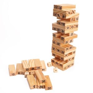 Puzzles & Brain Teasers |   Wooden Tower Wood Building Blocks Classic Toy Domino Stacker Extract Building Educational Game Gift Puzzles & Brain Teasers Puzzles & Brain Teasers