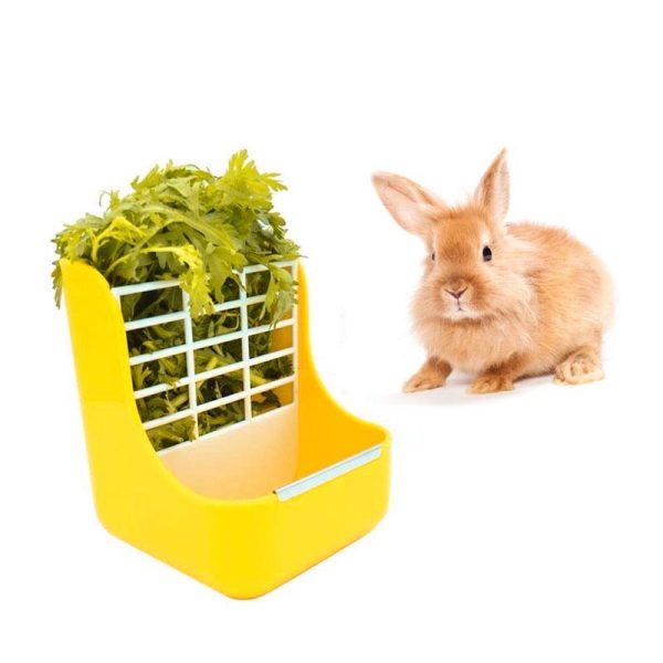 Rodents |   2 In 1 Pet Rabbit Guinea Pig Chinchilla Hay Feeder Food Grass Rack Dispenser Pet Feeding Rack Manager Pet Supplies Rodents