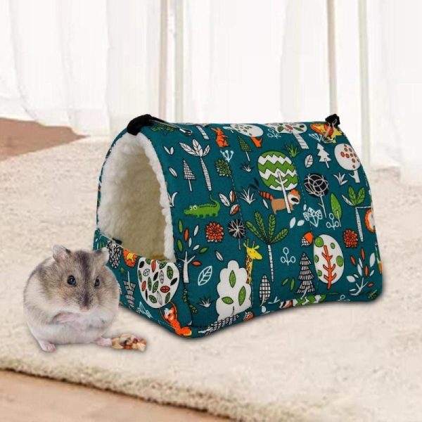 Rodents |   Comfortable Mini Cage House Nest Guinea Pig Nest Hamster Sleeping Bed Warm Mat Hamster Hammock Bed Pet Supplies Rodents