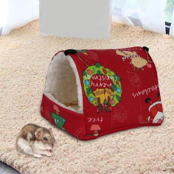 Rodents |   Comfortable Mini Cage House Nest Guinea Pig Nest Hamster Sleeping Bed Warm Mat Hamster Hammock Bed Pet Supplies Rodents