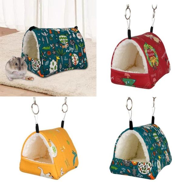 Rodents |   Comfortable Mini Cage House Nest Guinea Pig Nest Hamster Sleeping Bed Warm Mat Hamster Hammock Bed Pet Supplies Rodents