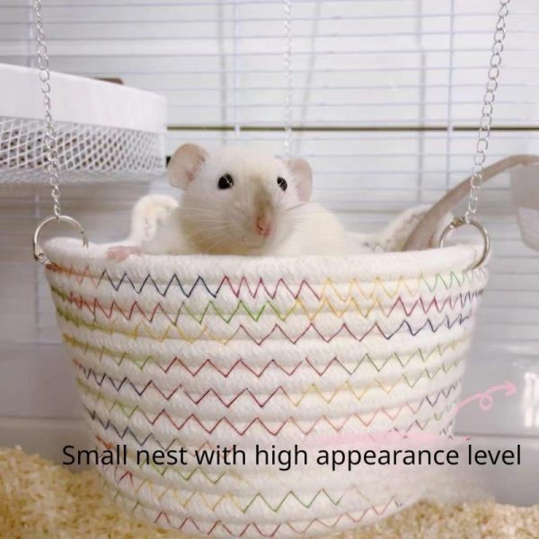 Rodents |   Flower Branch Rat Hamster Djungarian Hamster Sugar Glider Squirrel Nest Breathable Anti-Gnawing Hammock Hanging Nest Pet Supplies Rodents