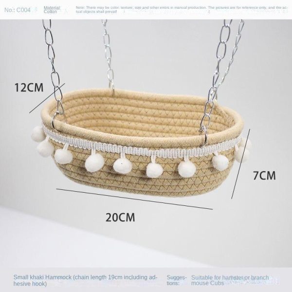 Rodents |   Flower Branch Rat Hamster Djungarian Hamster Sugar Glider Squirrel Nest Breathable Anti-Gnawing Hammock Hanging Nest Pet Supplies Rodents