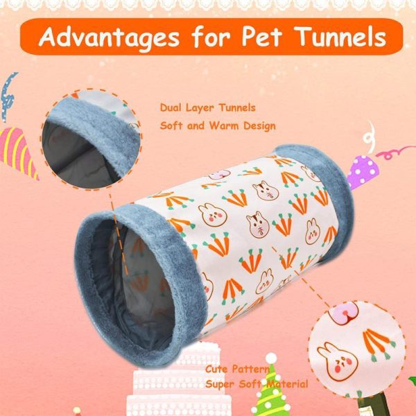 Rodents |   Guinea-Pig Rabbit Tunnel-Tube Toys Bunny Hamster Hideout Small Animal Activity Tunnels Hideaway Pet Supplies Rodents