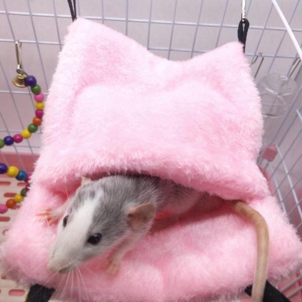 Rodents |   Hamster Hammock  Winter Warm Pet Hanging Bed  For Hamster Hammock Cave Cage Sleeping Bed Hamster Pet Supplies Rodents