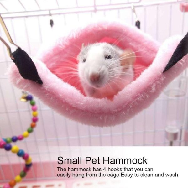 Rodents |   Hamster Hammock  Winter Warm Pet Hanging Bed  For Hamster Hammock Cave Cage Sleeping Bed Hamster Pet Supplies Rodents