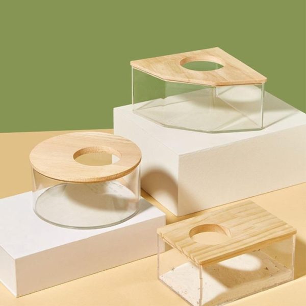 Rodents |   Hamster Transparent Acrylic Sand Bathroom Litter Sand Box Bath Container Supplies For Squirrels Guinea Pigs Pet Supplies Rodents