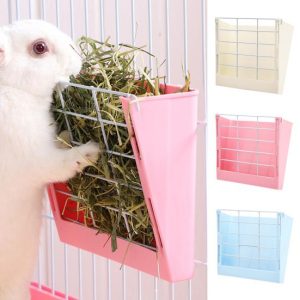 Rodents |   Hay Rack Manger Less Wasted Anti-Oxidation Easy Installation Frame Rabbit Holder Pet Supplies Rodents