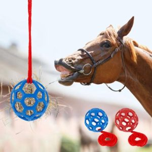 Rodents |   Horse Feeder Durable Goat Feeding Ball Interactive Dried Grass Slow Feeder Hanging Horse Treat Ball For Animal Pet Supplies Rodents