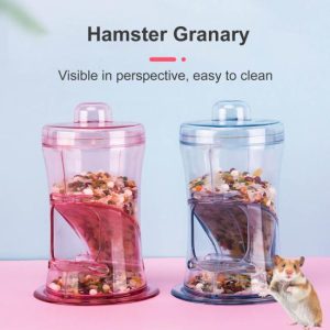 Rodents |   Pet Food Dispenser Transparent Anti-Inverted Easy To Clean Automatic Pet Hamster Feeder For Pet Supplies Rodents