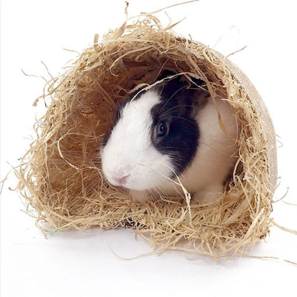 Rodents |   Pet Rabbit Guinea Pig Chinchilla Hamster Arched Tunnel Grass Nest Mat Toy Pet Supplies Rodents