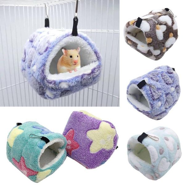 Rodents |   Small Animal Pets Cages Hamster Guinea Pig Squirrel Hammock Tent Sleepping Bed Keep Warm Nest Pet Supplies Rodents