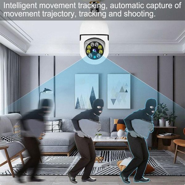 Smart Home |   1080P 200W E27 Wifi Ip Camera Outdoor 4X Digital Zoom Ai Human Detect Wireless Camera  Security Cctv Camera Panorama Surveillance Electronics Smart Home