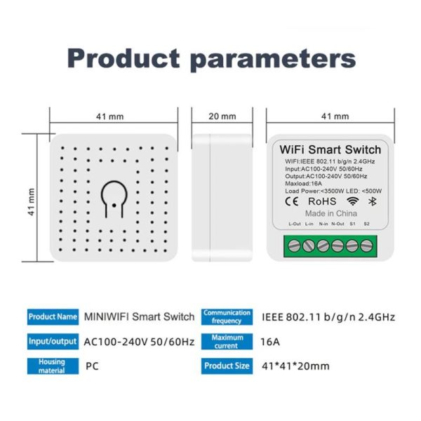 Smart Home |   Ewelink Wifi 16A Mini Smart Switch Supporte 2-Way Control Timer Wireless Switch Work With Alexa Google Home Electronics Smart Home