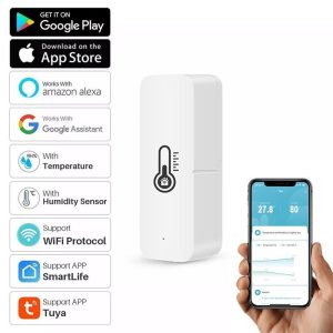 Smart Home |   Tuya Smart Life Wifi Temperature Humidity Sensor Bluetooth+Wifi Dual Mode Remote Monitor Alarm For Home Office Indoor Electronics Smart Home